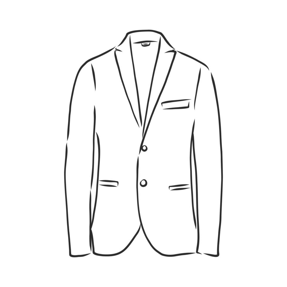 bosquejo del vector de la chaqueta del traje