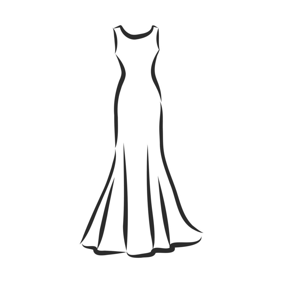 vestido de dibujo vectorial vector