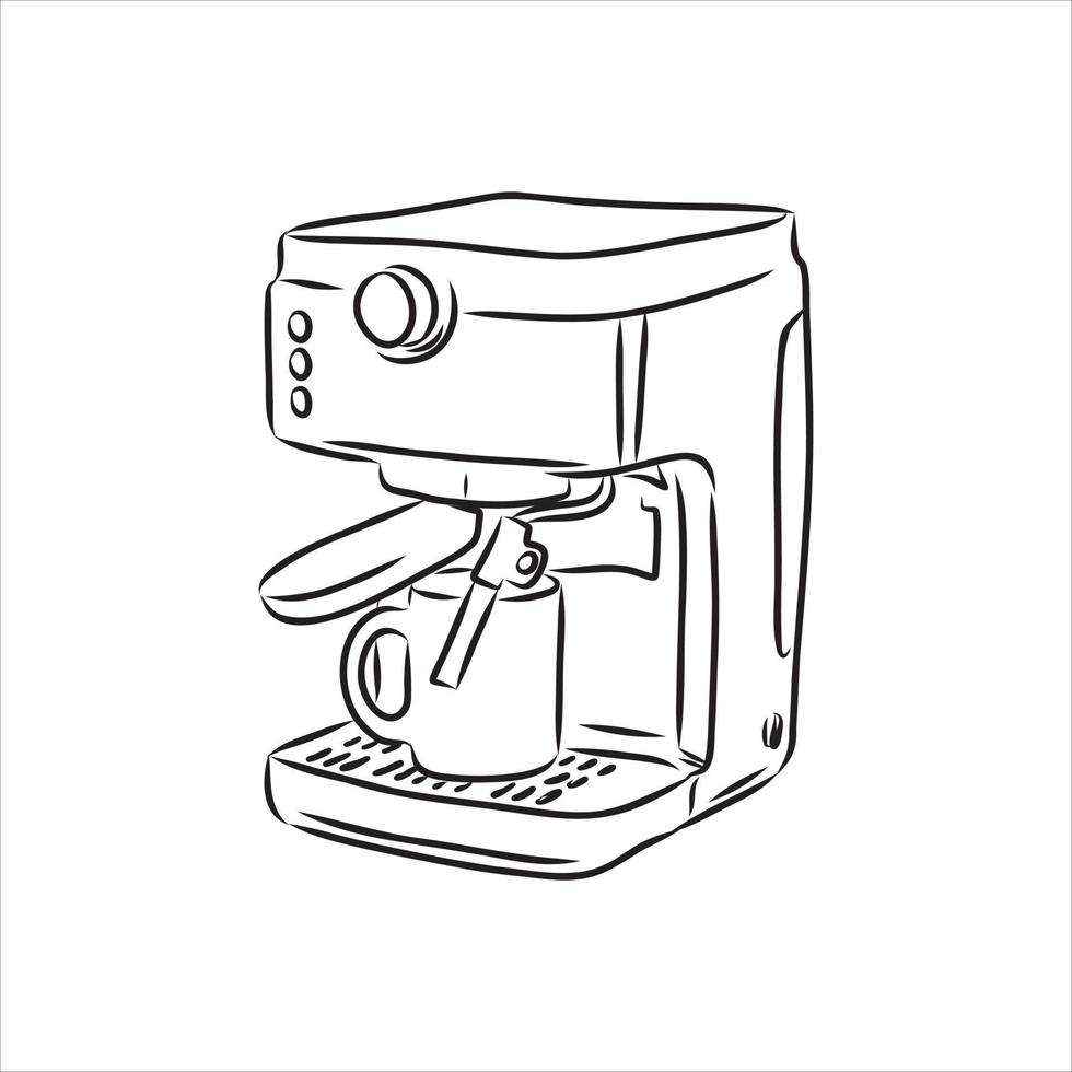 dibujo vectorial de la cafetera vector