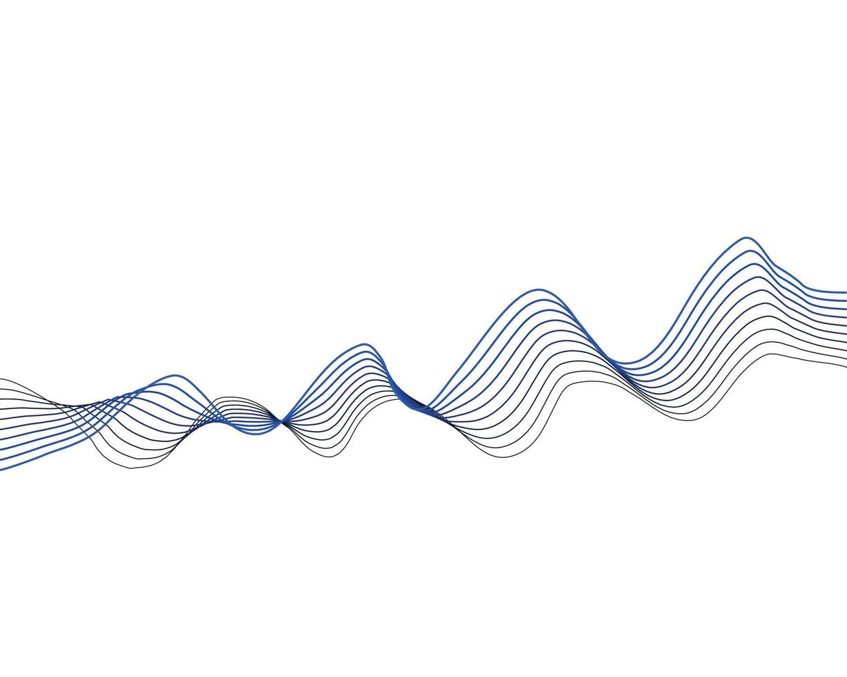 abstract blue wave background vector