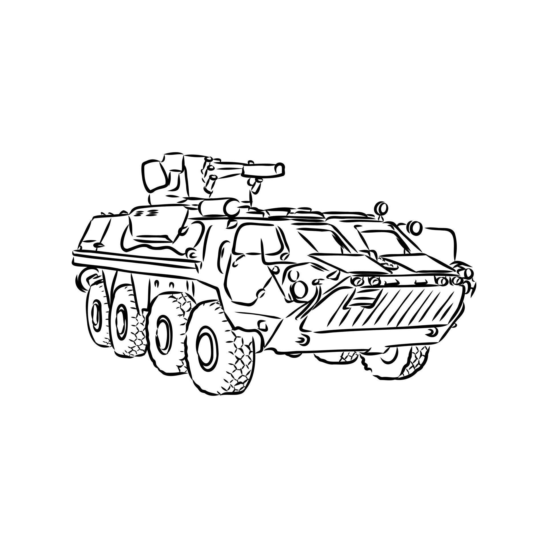 armored car vector sketch 7314494 Vector Art at Vecteezy