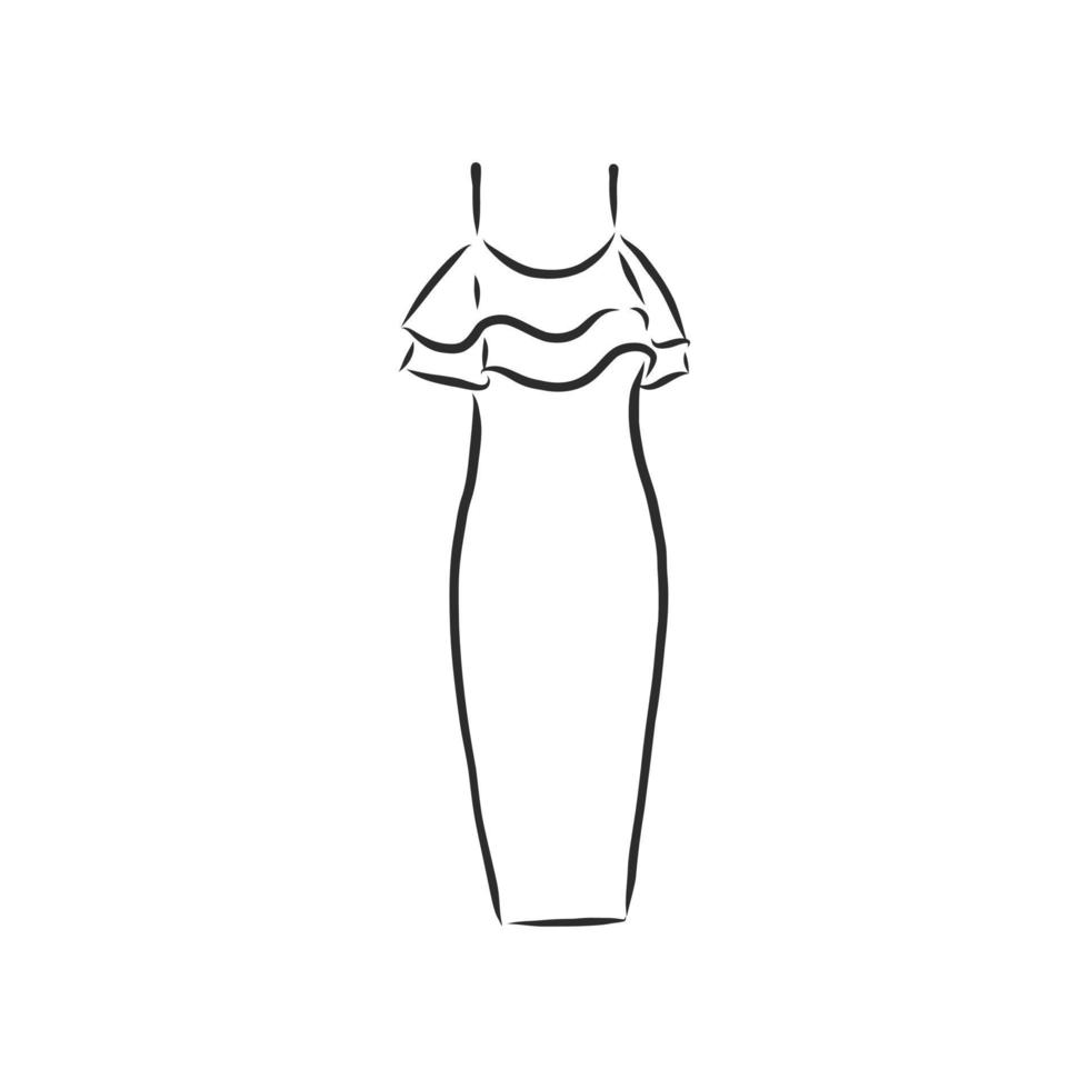 vestido de dibujo vectorial vector