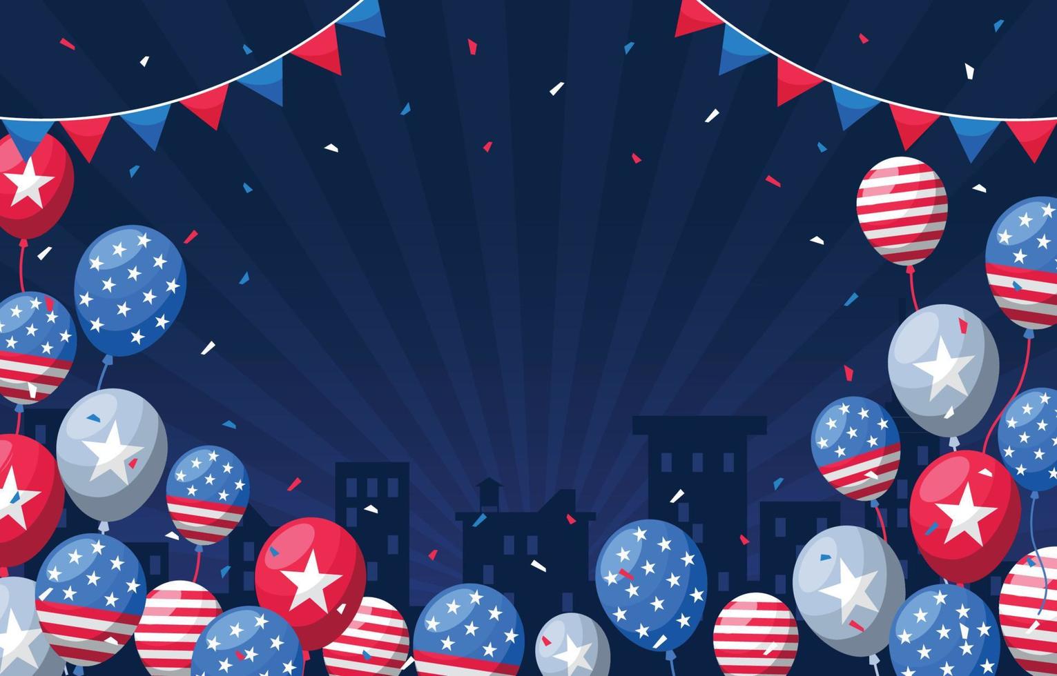 American 4th July Background Concept vector