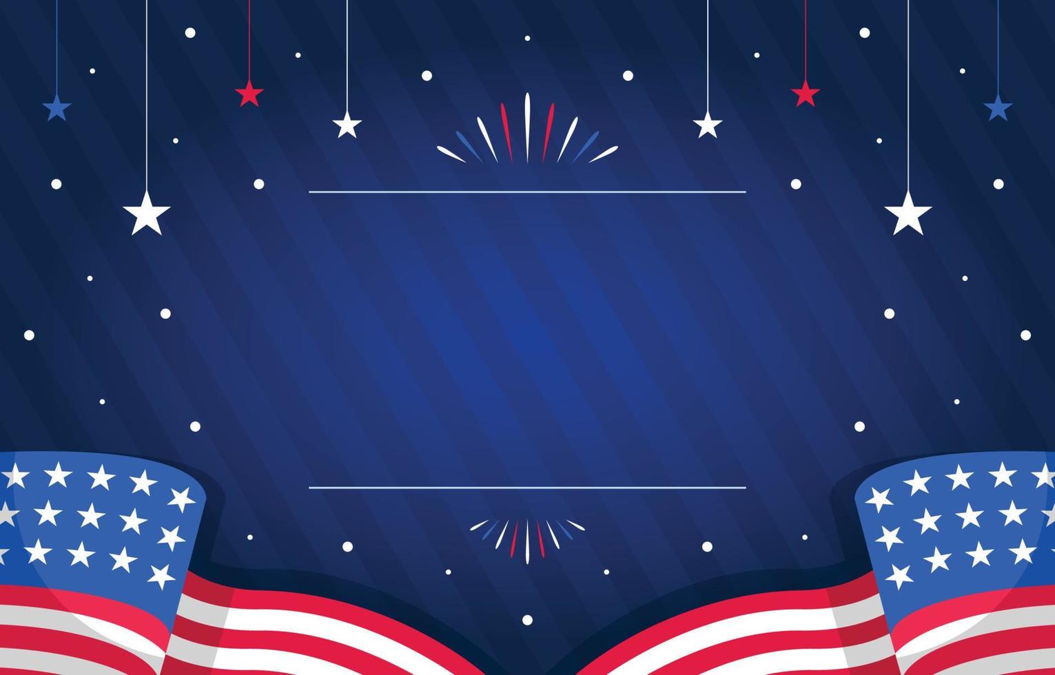 Fourth Of July Cartoon Background Concept vector