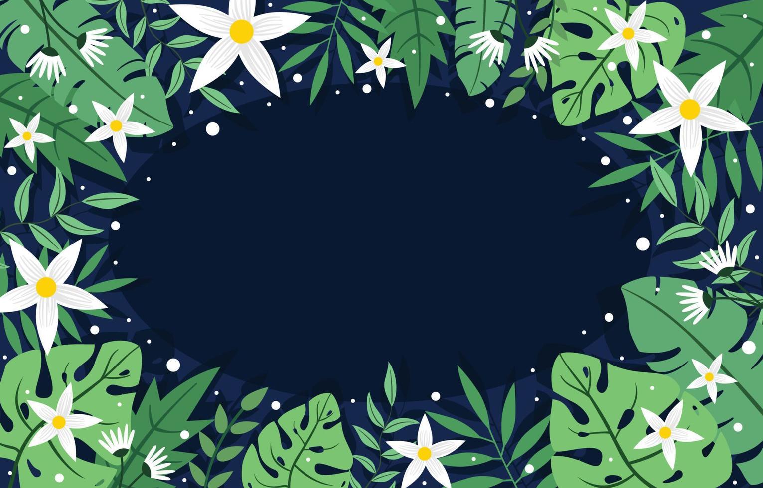 Summer Floral Cartoon Background vector