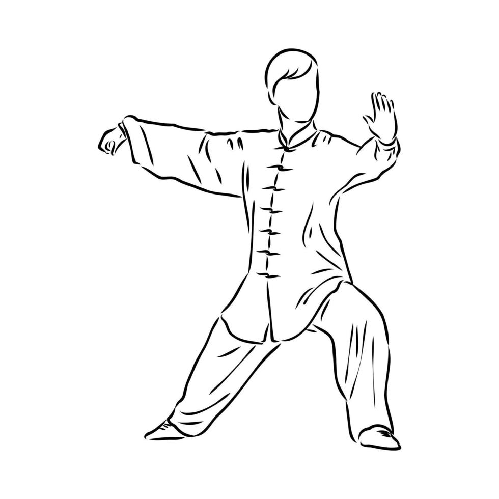 qigong vector sketch