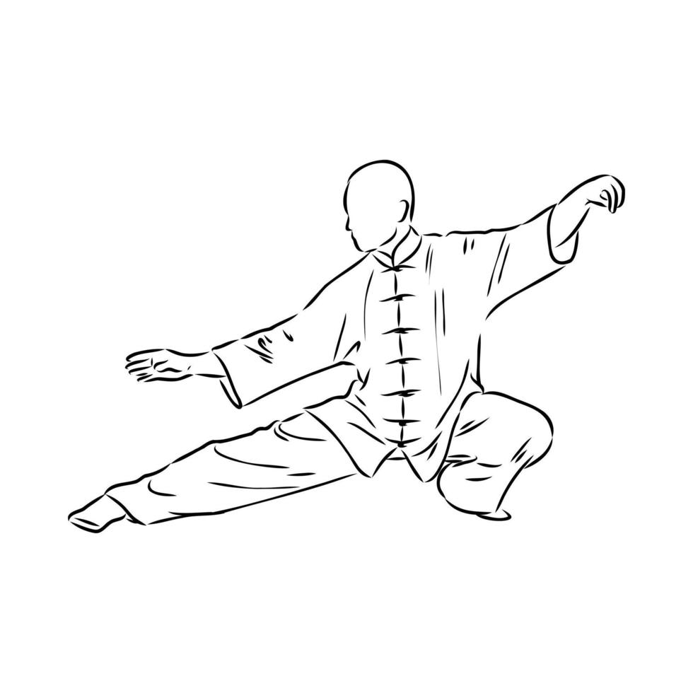 qigong vector sketch