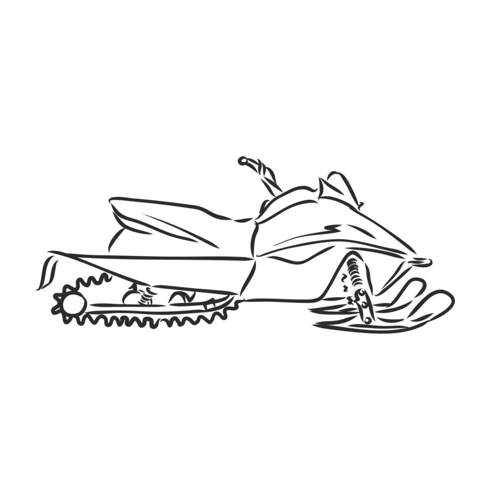 snowmobile vector sketch