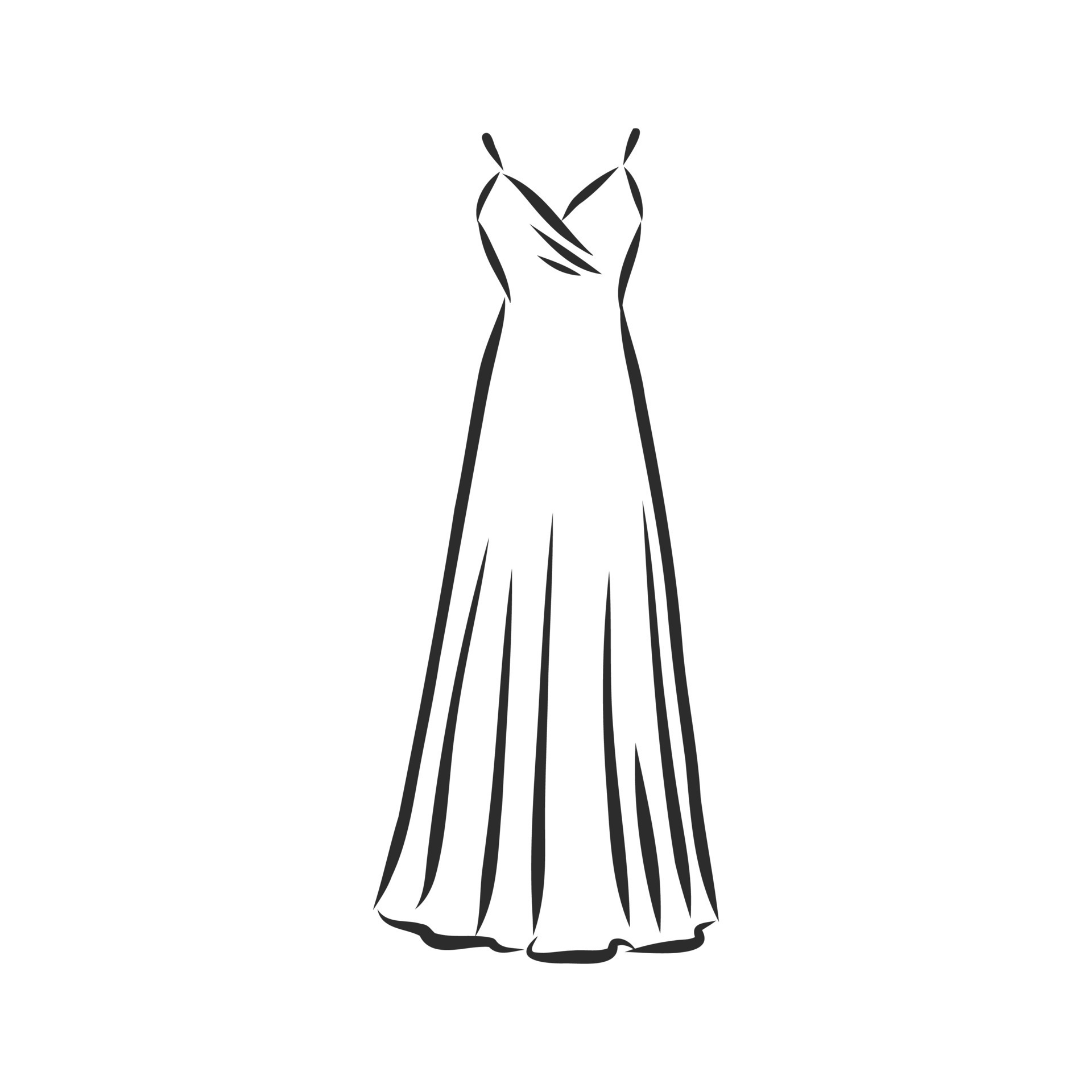 dress vector sketch 7314638 Vector Art at Vecteezy