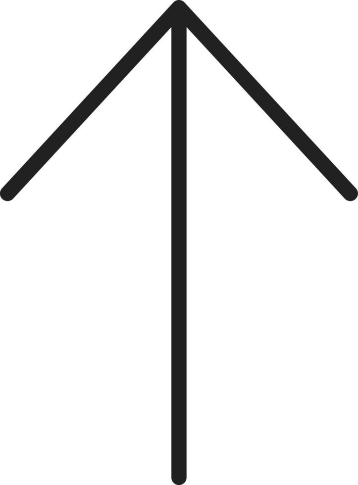 UP Arrow Line Icon vector