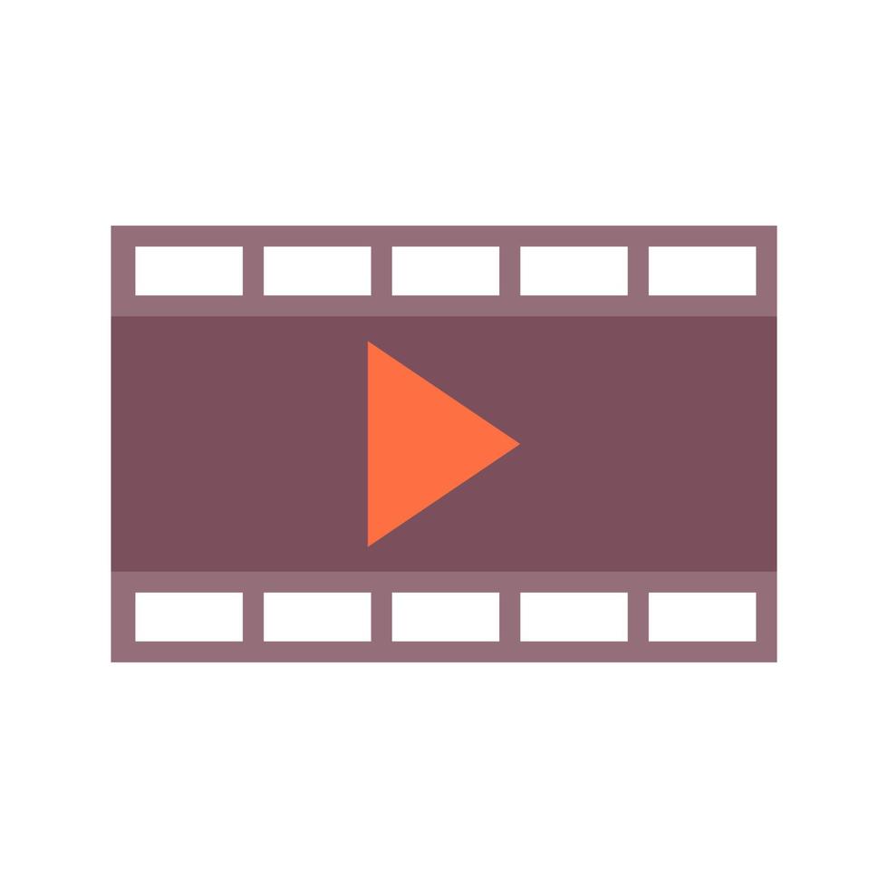 icono de color plano de video y animación vector