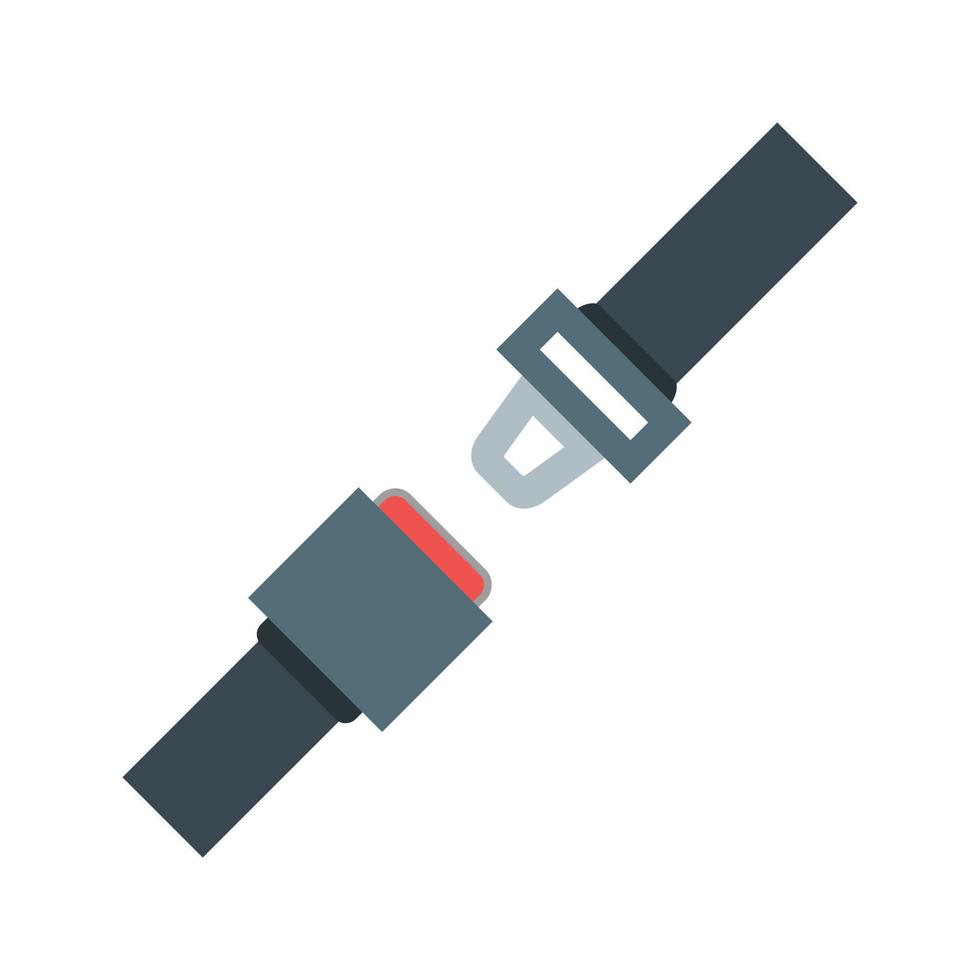 Seat Belt Flat Color Icon vector