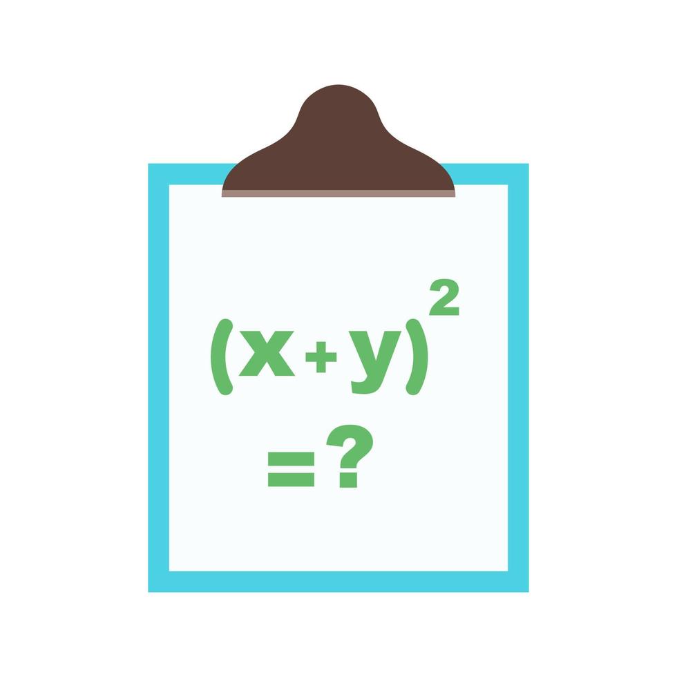 Solving Formula Flat Color Icon vector