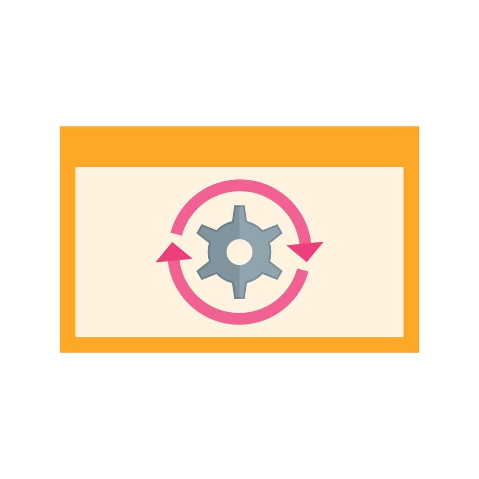 Reverse Engineering Flat Color Icon vector