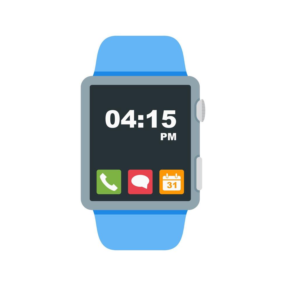 Smart Watch Flat Color Icon vector