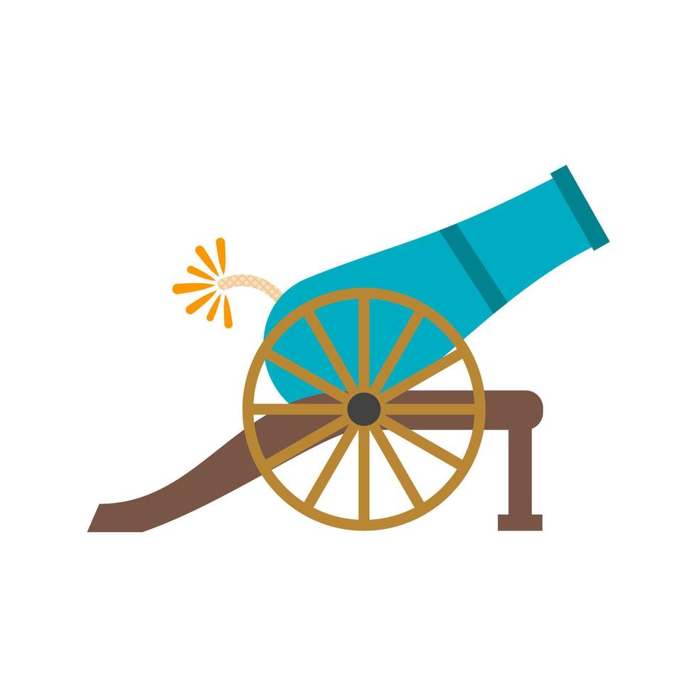 Cannon Flat Color Icon vector