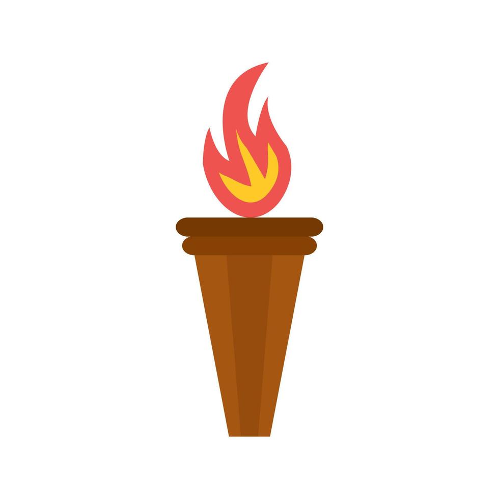 Torch Flat Color Icon vector