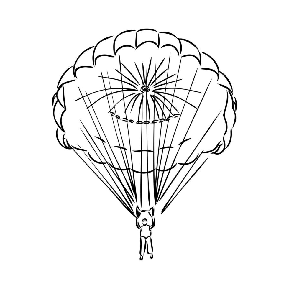 parachutist vector sketch