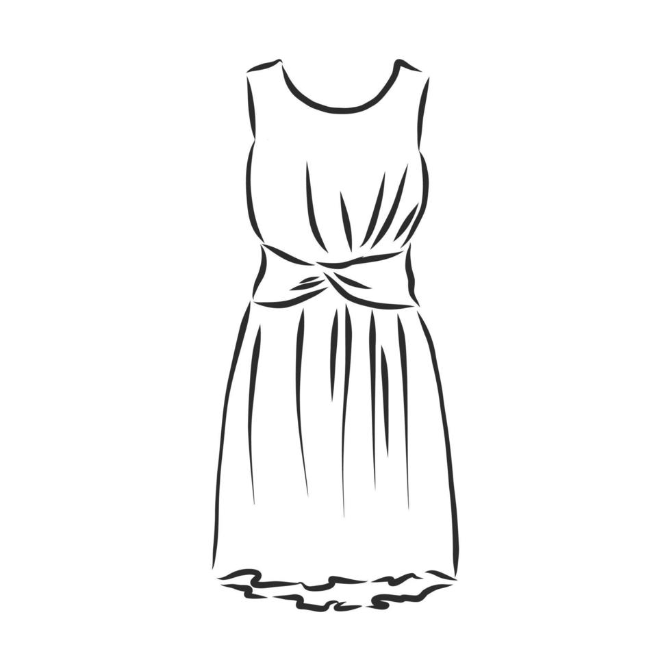 vestido de dibujo vectorial vector