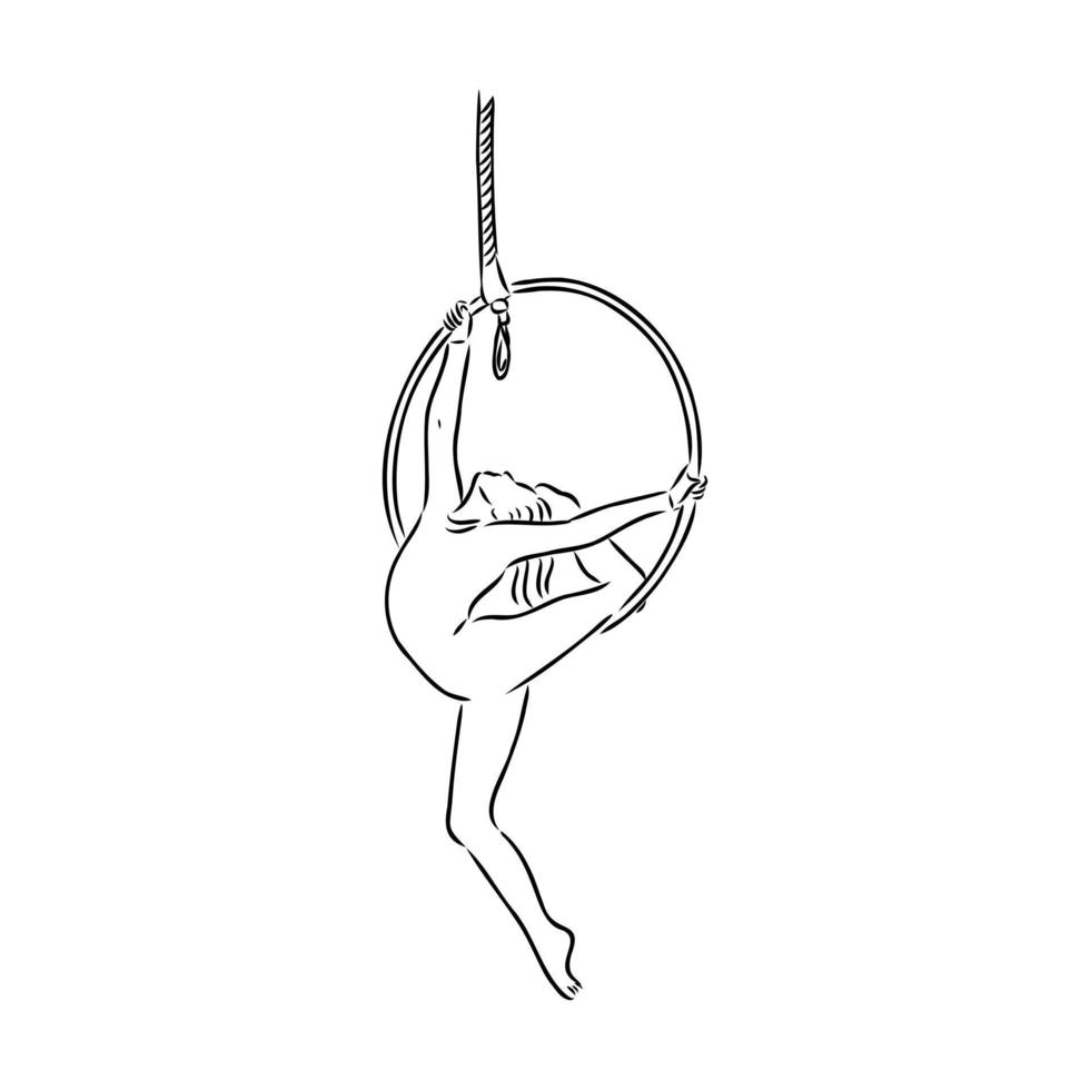 aerialist vector sketch