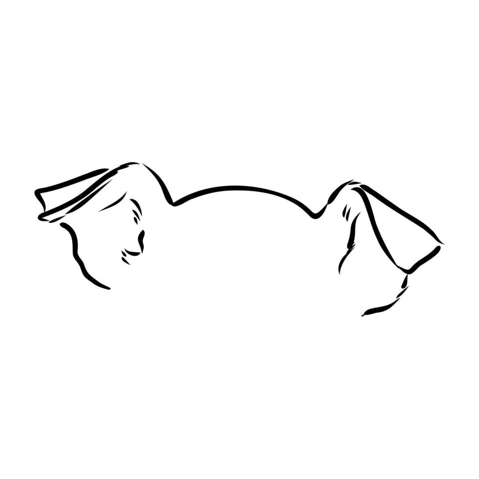 dog ears vector sketch