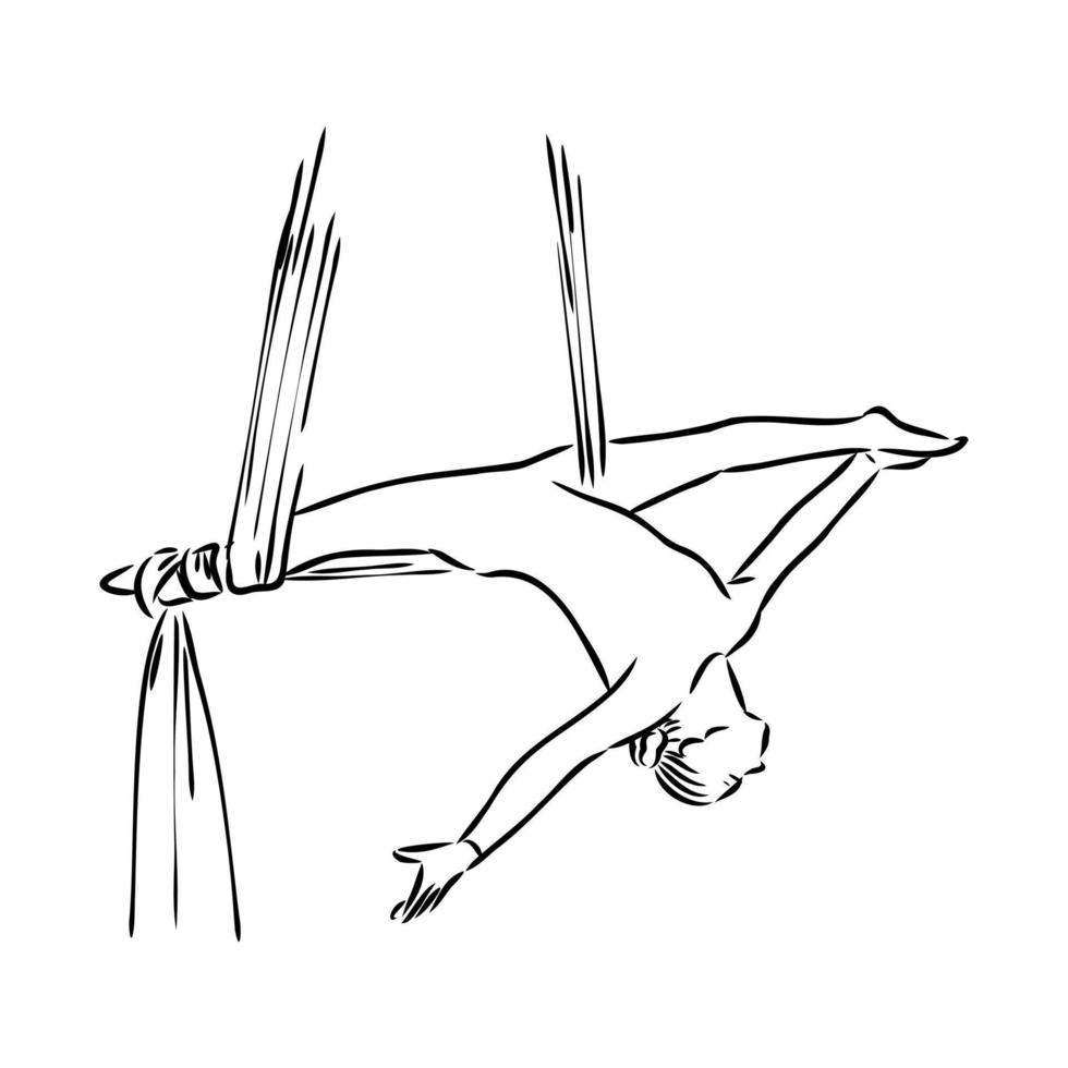 aerialist vector sketch