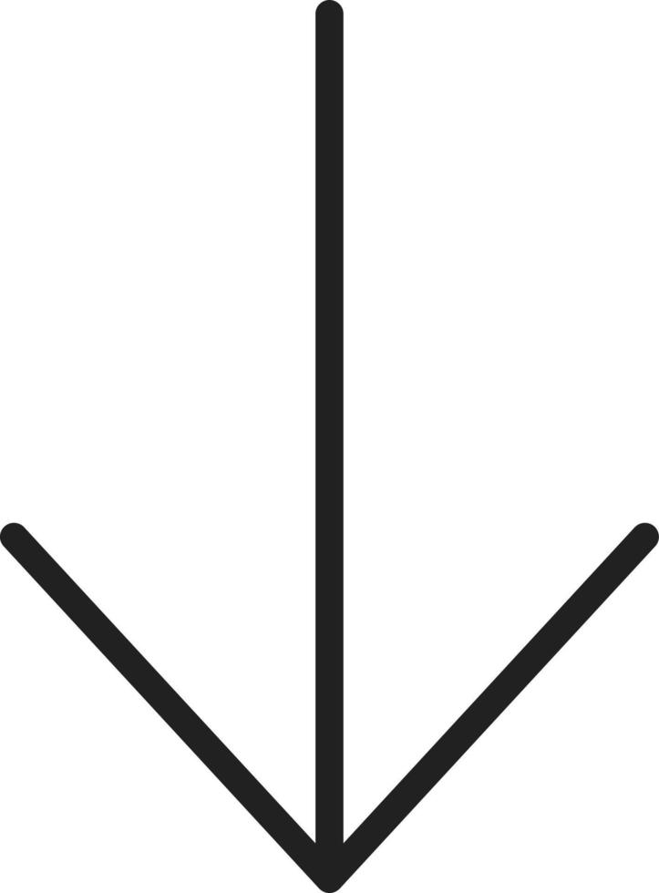 Down Arrow Line Icon vector