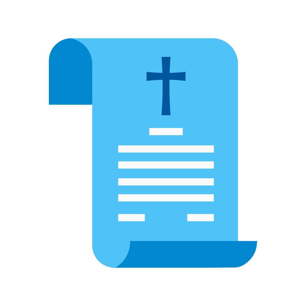 Death Certificate Flat Color Icon vector