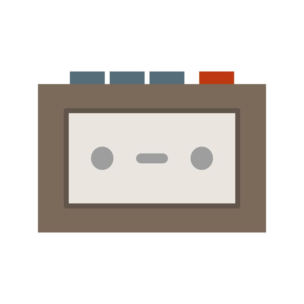 Tape Recorder Flat Color Icon vector