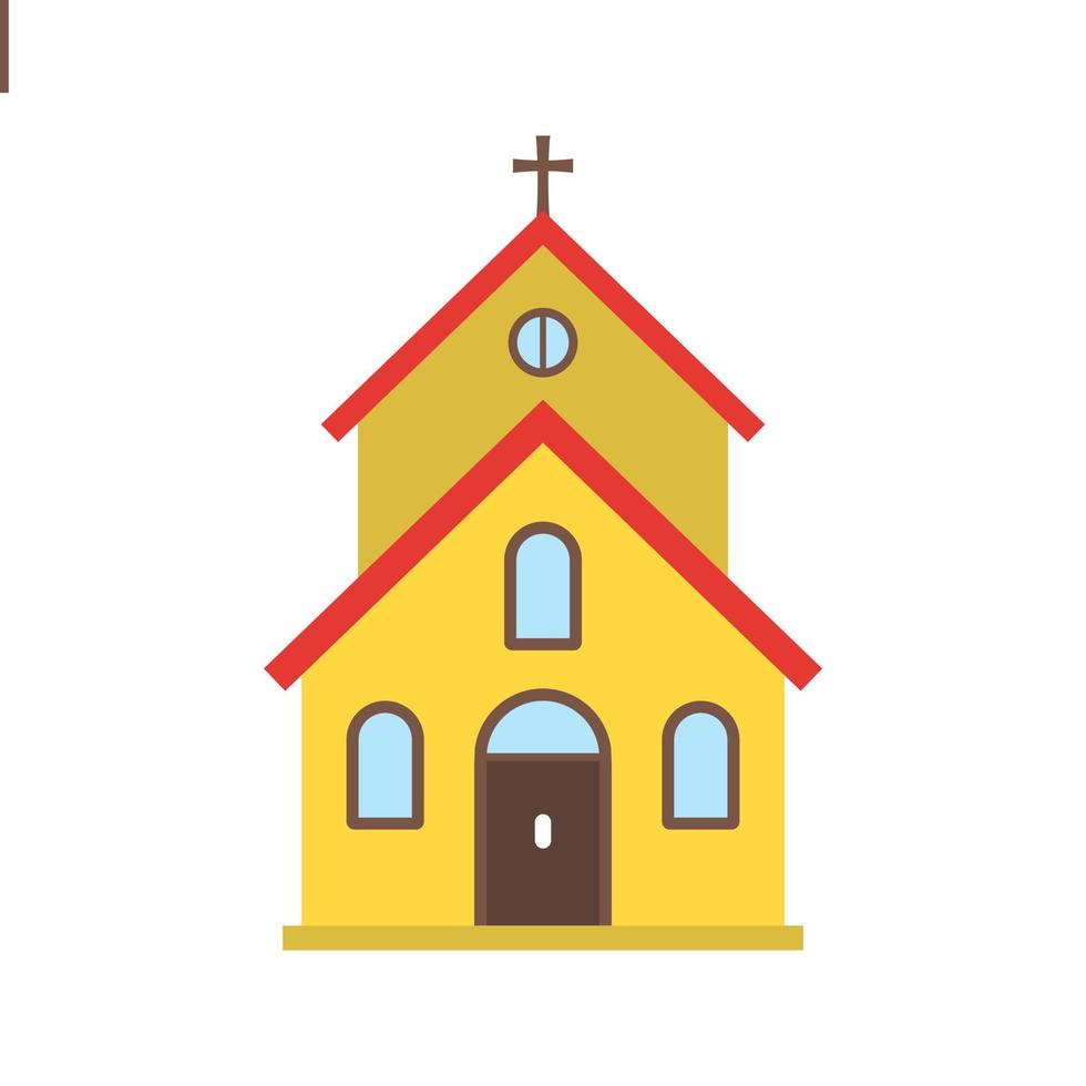 Church Building I Flat Color Icon vector