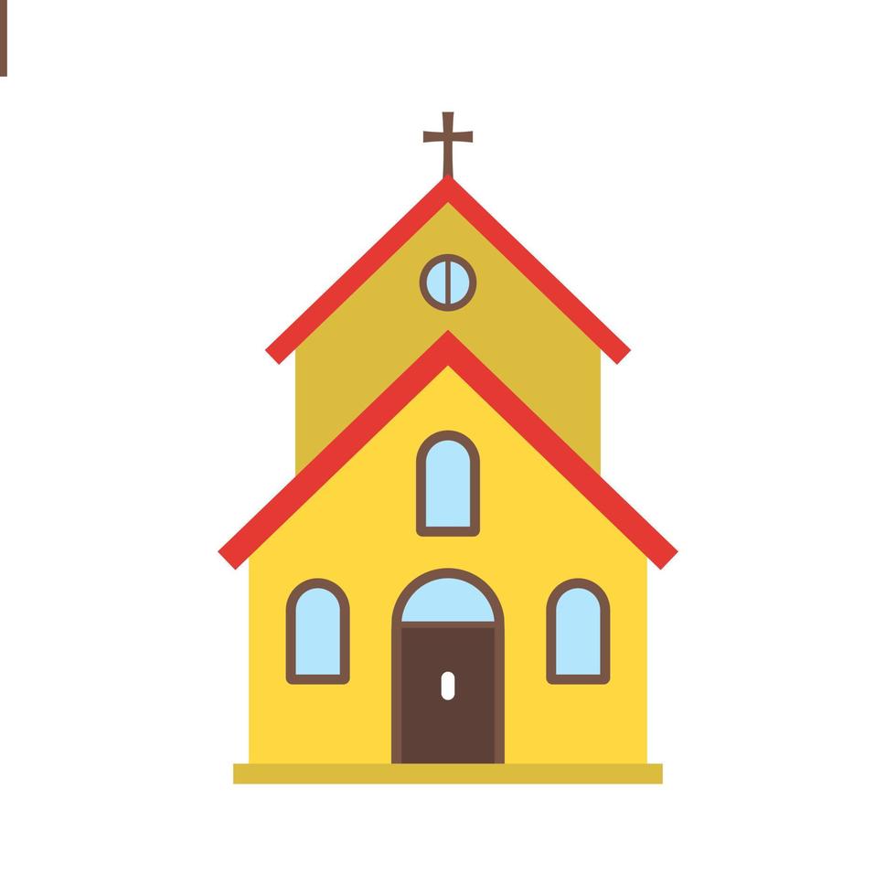 Flat Style Church icon in grey and blue color. 27682230 Vector Art