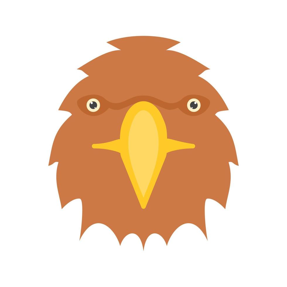 Eagle Face Flat Color Icon vector