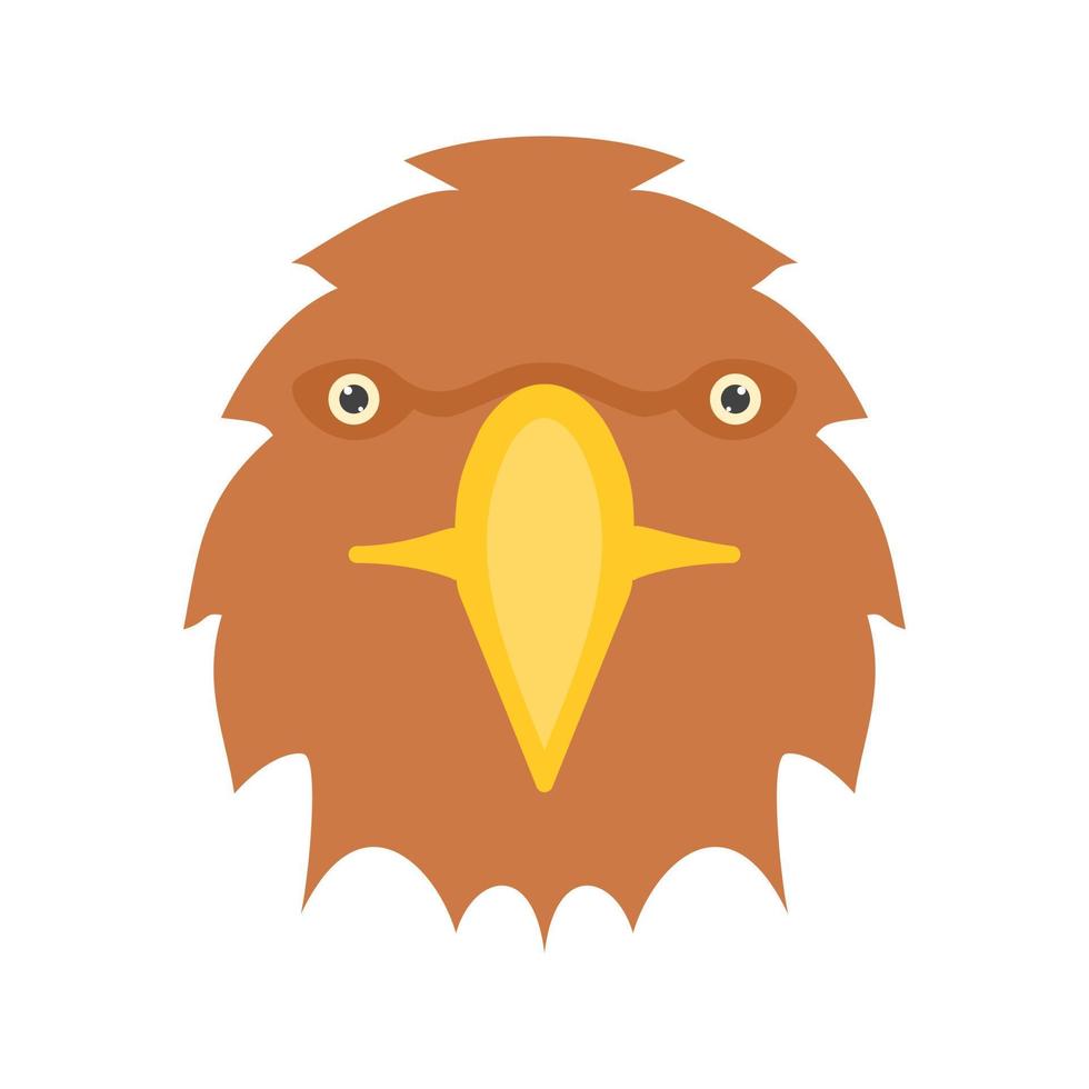 Eagle Face Flat Color Icon vector