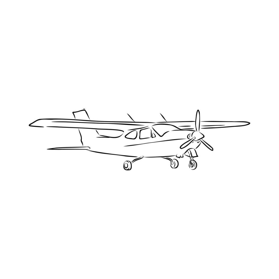 light-engine aircraft vector sketch