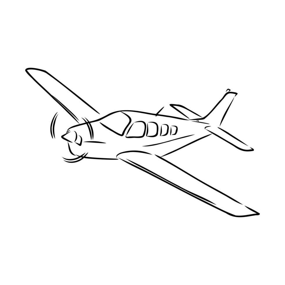 light-engine aircraft vector sketch