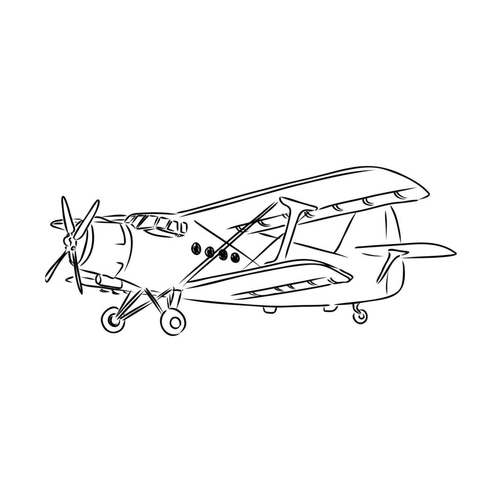 light-engine aircraft vector sketch