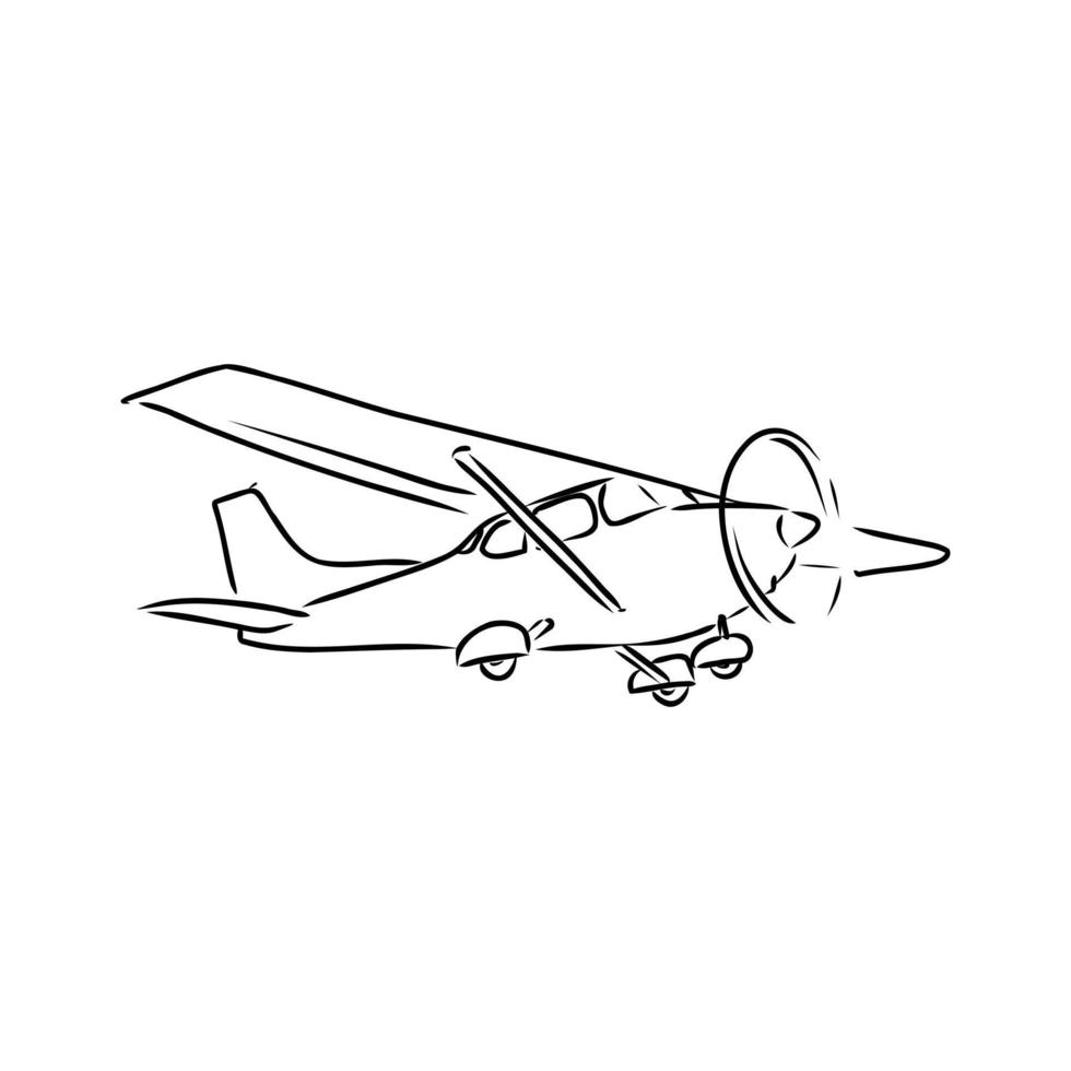 light-engine aircraft vector sketch