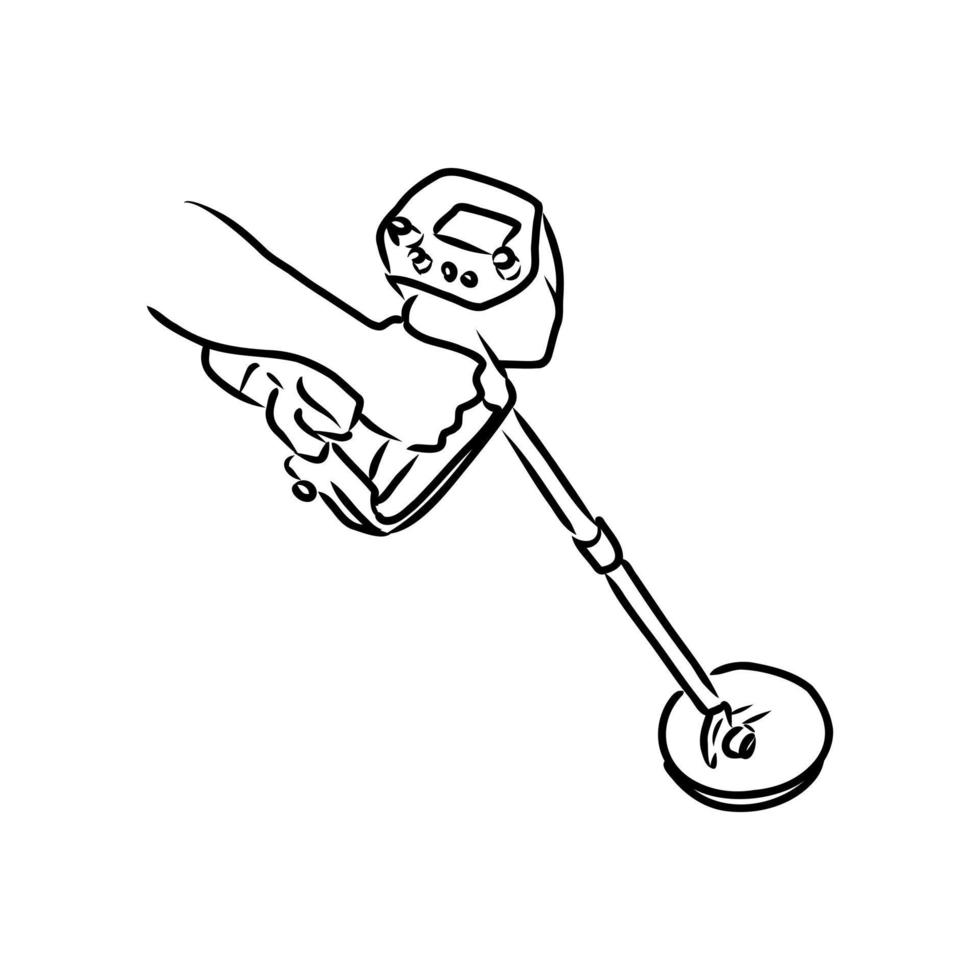 metal detector vector sketch