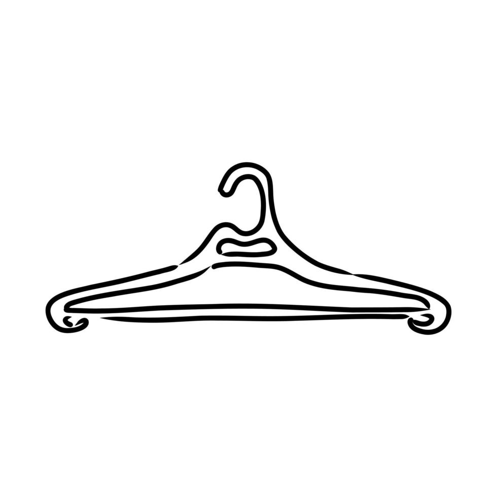 clothes hanger vector sketch