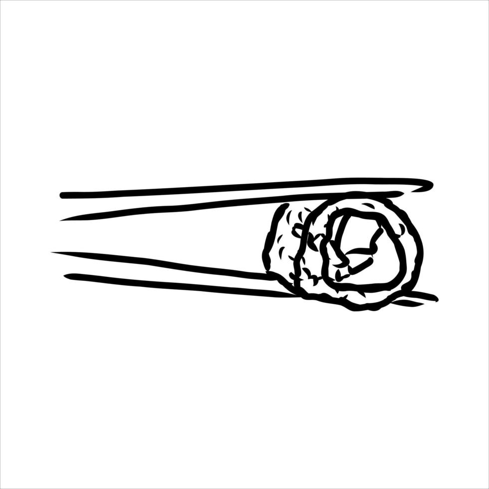 sushi rolls vector sketch