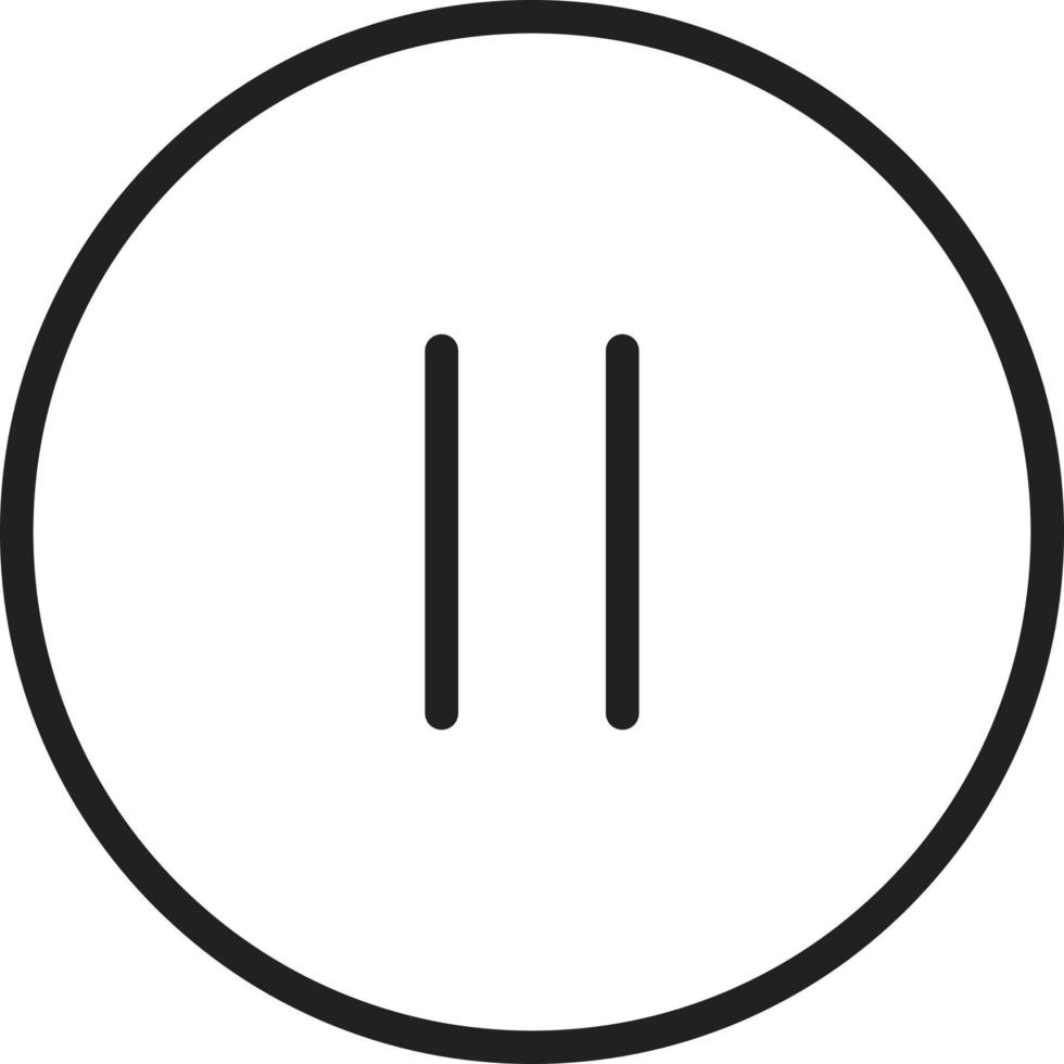 Pause Line Icon vector