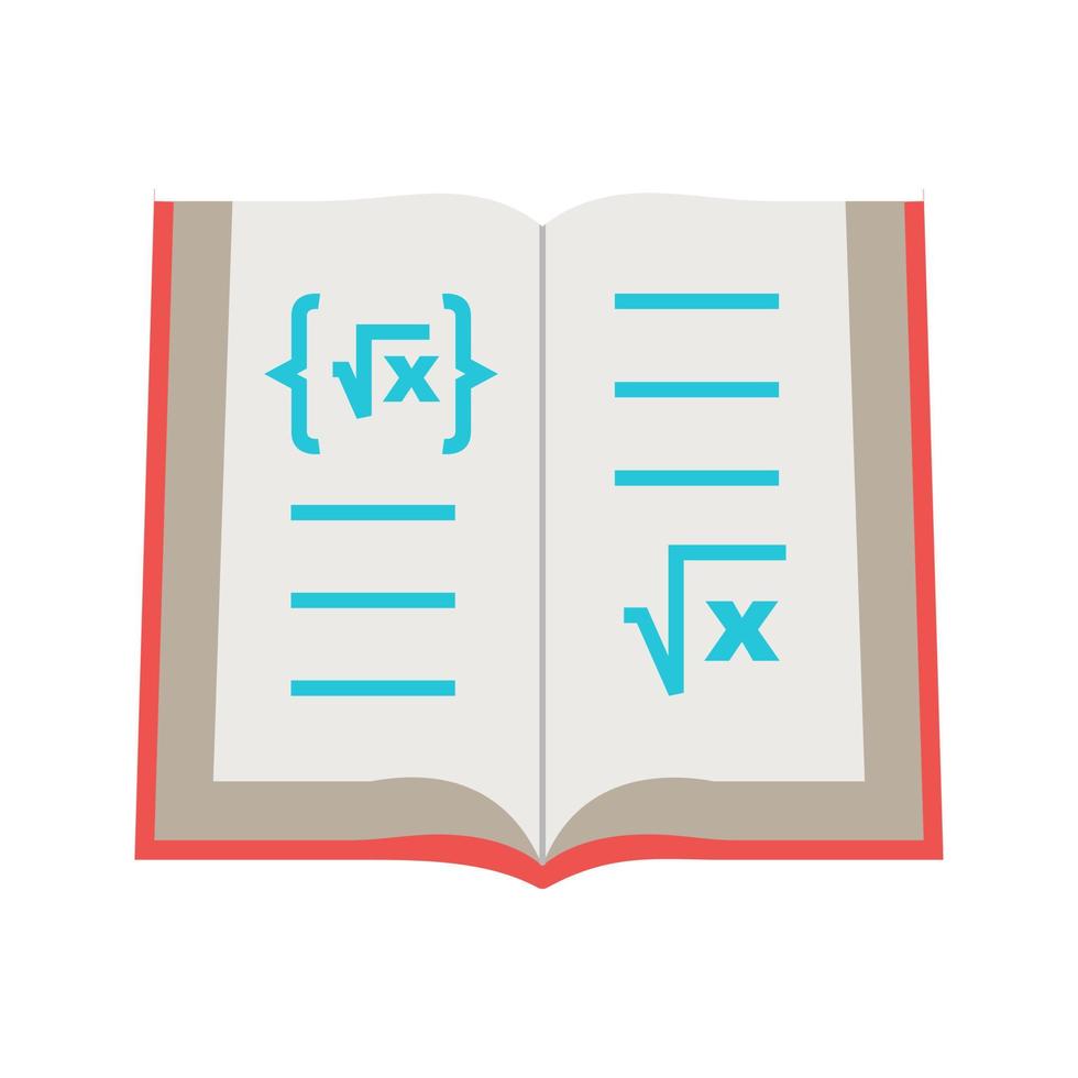 Math Book I Flat Color Icon vector