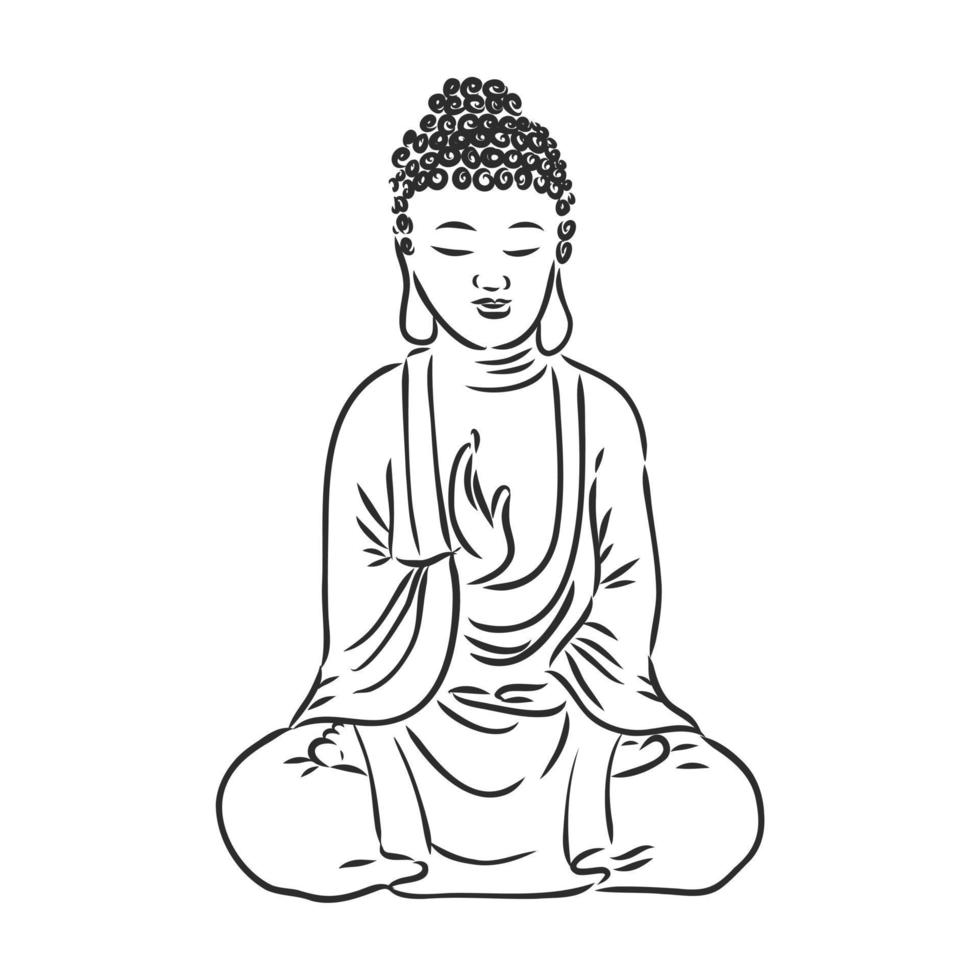 buddha vector sketch 7315355 Vector Art at Vecteezy