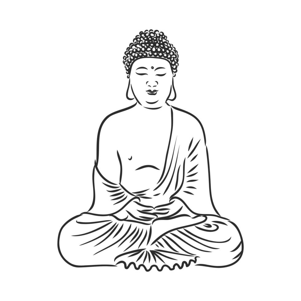 buddha vector sketch