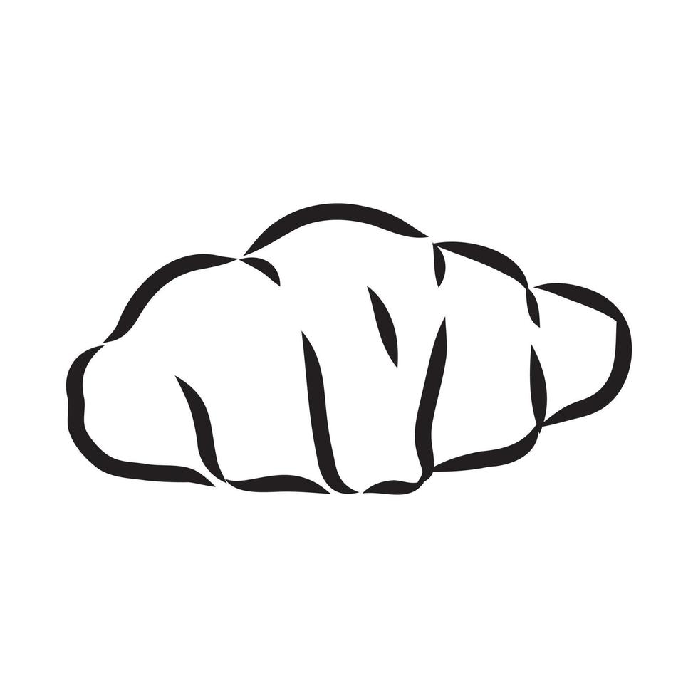 croissant vector sketch