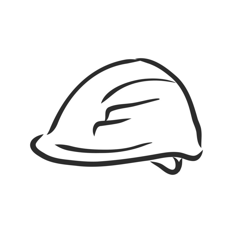 bosquejo del vector del casco de la construcción