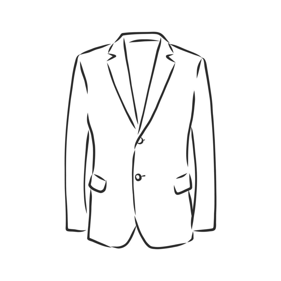 bosquejo del vector de la chaqueta del traje