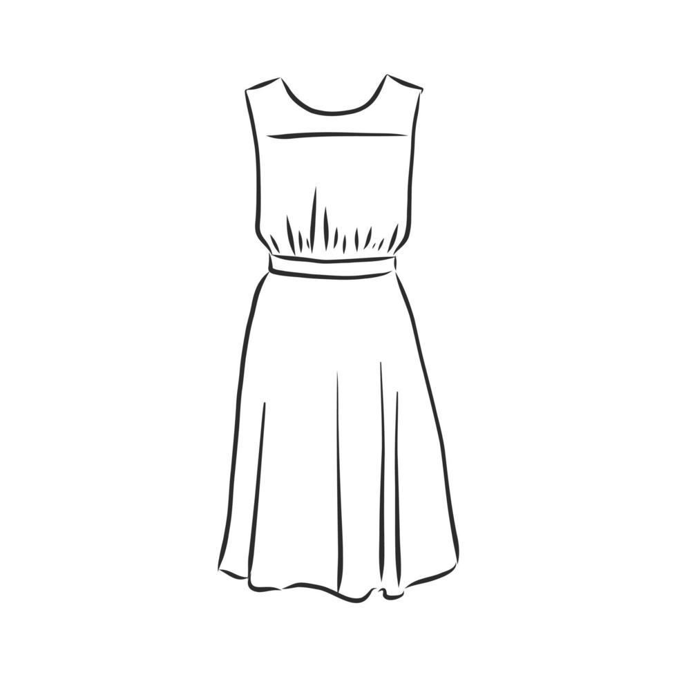 vestido de dibujo vectorial vector