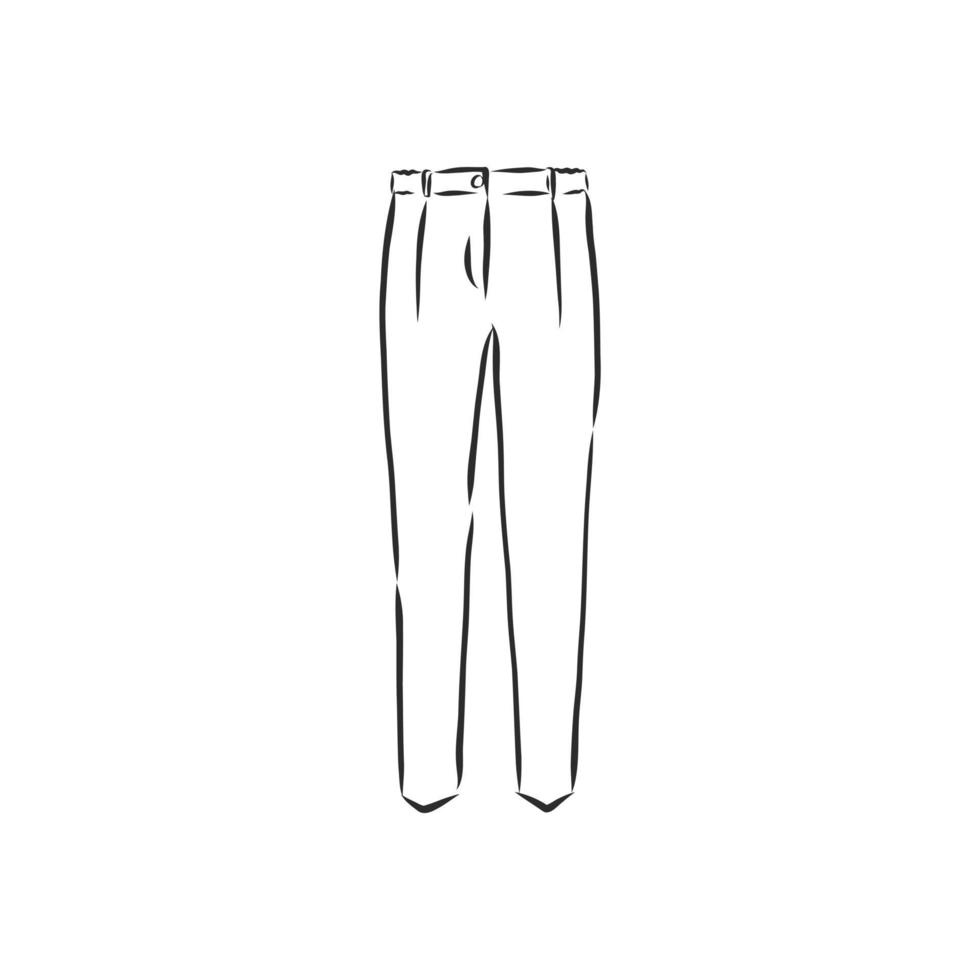 dibujo vectorial de pantalones vector