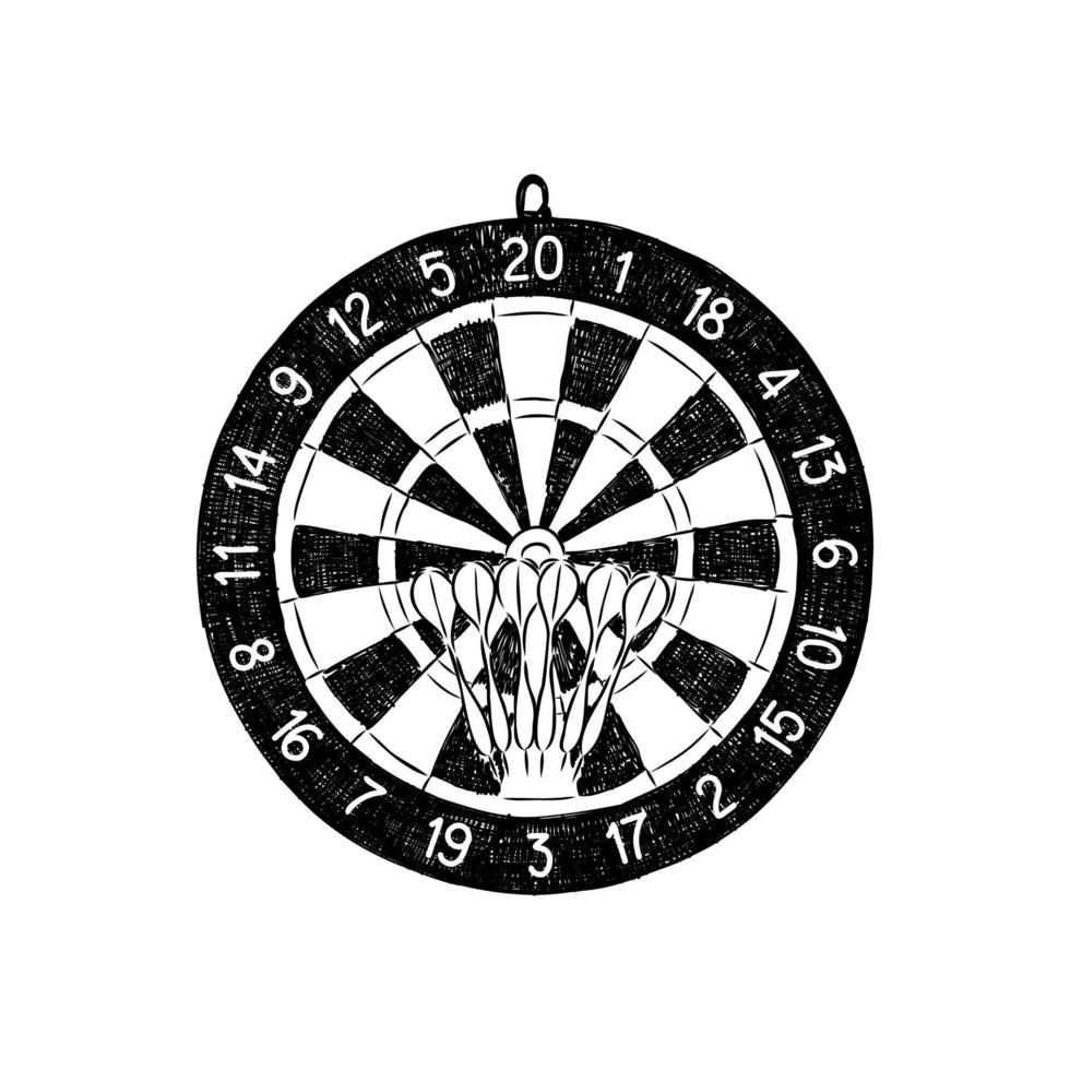 darts vector sketch